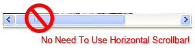 No Need To Use Horizontal Scrollbar!