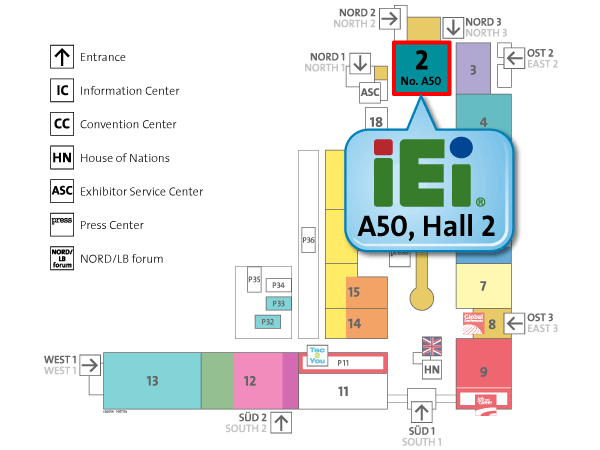 IEI CeBIT Hall2 Map