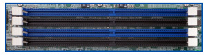 Four 288-pin DDR4 SDRAM Suppotred